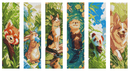 Woodland Animals Cross Stitch Bookmark Kit Set of 6 by Wizardi F07AM12-16-SQ010