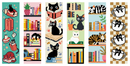 Book Cats Cross Stitch Bookmark Kit Set of 6 by Wizardi F07AM12-18-SQ015
