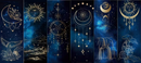 Celestial Night Sky Cross Stitch Bookmark Kit Set of 6 by Wizardi F07AM12-3-SQ023