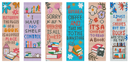 Book Lover Quotes Cross Stitch Bookmark Kit Set of 6 by Wizardi F07AM12-4-SQ003