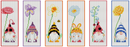 Spring Gnomes Cross Stitch Bookmark Kit Set of 6 by Wizardi F07AM12-5-SQ019