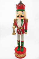 Christmas Nutcracker the Trumpeter. Wizardi Classic Wooden Festive Decoration F07M14-32-N01819D