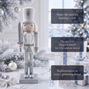 Silver Ice King with Sword Christmas Wooden Nutcracker 9 in by Wizardi F07M14-35-N01364A