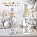 Silver Ice King with Sword Christmas Wooden Nutcracker 9 in by Wizardi F07M14-35-N01364A