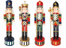 Christmas Nutcracker the Staffbearer. Wizardi Classic Wooden Festive Decoration F07M14-36-N01845C