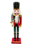 Christmas Nutcracker the Swordsman. Wizardi Classic Wooden Festive Decoration F07M14-38-N01724A