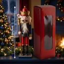 Navy and Gold King with Crystal Scepter Christmas Wooden Nutcracker 12 in by Wizardi F07M14-38-N01724B
