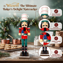 Teacup Hat Baker with Christmas Tree Treat Christmas Wooden Nutcracker 15 in by Wizardi F07M14-41-N01058A