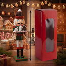 Christmas Nutcracker with a Little House. Wizardi Classic Wooden Festive Decoration F07M14-43-XC4617B