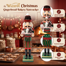 Christmas Nutcracker with a Little House. Wizardi Classic Wooden Festive Decoration F07M14-43-XC4617B