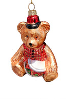 Christmas Glass Ornament - Festive Bear by Wizardi F07M3-16 HB-SY25036