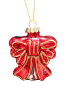 Christmas Glass Ornament - Red Ribbon by Wizardi F07M3-38 HB-SY25112