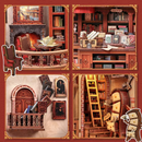 Thames Bookstore DIY Miniature House Kit 9 in by Wizardi F07M5-72-CWGB405