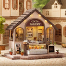 Cocoa Bakery Dollhouse Kit - Miniature Wizardi Roombox Kit F07M51-57-DA-005-A