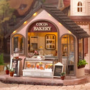 Cocoa Bakery Dollhouse Kit - Miniature Wizardi Roombox Kit F07M51-57-DA-005-A