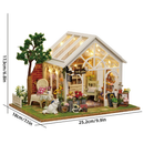 Sunshine Greenhouse Dollhouse Kit - Miniature Wizardi Roombox Kit F07M51-59-A-067-A