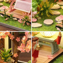 Cherry Blossom Miniature Dollhouse Kit by Wizardi F07M51-77-HL005-A