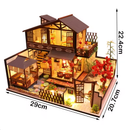 Japanese House Miniature Dollhouse Kit by Wizardi F07M51-78-P002-A