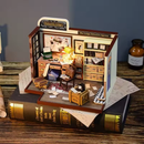 Detective Lodge Dollhouse Kit - Miniature Wizardi Roombox Kit F07M51-82-PC2308