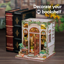 Green Life Bookshop Dollhouse Kit - Miniature Wizardi Roombox Kit F07M51-88-CWGC203
