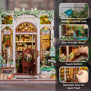 Green Life Bookshop Dollhouse Kit - Miniature Wizardi Roombox Kit F07M51-88-CWGC203