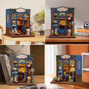 Journey Trace Bookshop Dollhouse Kit - Miniature Wizardi Roombox Kit F07M51-89-CWGC204