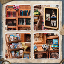 Journey Trace Bookshop Dollhouse Kit - Miniature Wizardi Roombox Kit F07M51-89-CWGC204