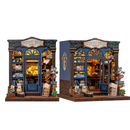 Journey Trace Bookshop Dollhouse Kit - Miniature Wizardi Roombox Kit F07M51-89-CWGC204