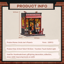 Uncle Joe's Pizzeria Dollhouse Kit - Miniature Wizardi Roombox Kit with LED Light F07M51-92-CWGC210