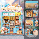 Bella's Ice Cream Dollhouse Kit - Miniature Wizardi Roombox Kit F07M51-93-CWGC212