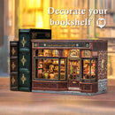Corner Coffee Shop Dollhouse Kit - Miniature Wizardi Roombox Kit F07M51-96-GB402