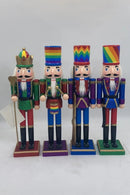 Wooden Pride Drummer Nutcracker Wizardi F07M6-10 purple stand