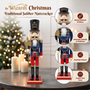 Wooden Royal Guard Nutcracker Wizardi F07M6-11 Blue