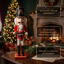 Wooden Drummer Nutcracker Wizardi F07M6-11 Red