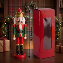 Green and Gold Crowned Guard Christmas Wooden Nutcracker 10 in by Wizardi F07M6-13B