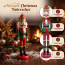 Green and Gold Crowned Guard Christmas Wooden Nutcracker 10 in by Wizardi F07M6-13B