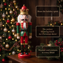 Green and Gold Crowned Guard Christmas Wooden Nutcracker 10 in by Wizardi F07M6-13B