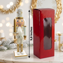 White and Gold Sword Guard Christmas Wooden Nutcracker 10 in by Wizardi F07M6-14A