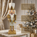 Wooden Golden Axe-Wielding Nutcracker Wizardi F07M6-14D