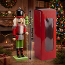 Wooden Nutcracker Soldier with Christmas Tree Cane Wizardi F07M6-1C