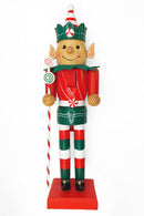 Wooden Nutcracker Holiday Elf Wizardi F07M6-7