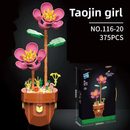 Taojin Girl Building Brick Potted Plant Kit by Wizardi F07N11-21-20(116)