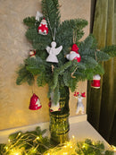 Christmas Ceramic Bell Ornament - Snowman with Hat by Wizardi F07N7-19