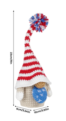 Patriotic Gnome Amigurumi Crochet Kit by Wizardi F07N8-M195