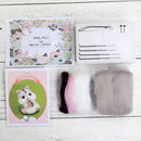 Hamster Needle Felting Kit. Wizardi DIY Wool Craft Kit F07N8-W1