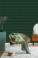 Modish Dark Green Wallpaper Chic