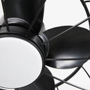20 Inch Vistula Outdoor DC Motor Black Industrial Hanging Buckle Downrod Ceiling Fan with Light