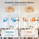 20 Inch Mandy Retro Golden Flush Mount Ceiling Fan with Light and Remote Control