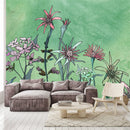 Elegant Green Floral Wallpaper