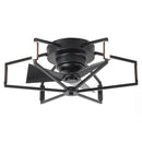 21 Inch Wade Black Industrial Flush Mount LED Ceiling Fan